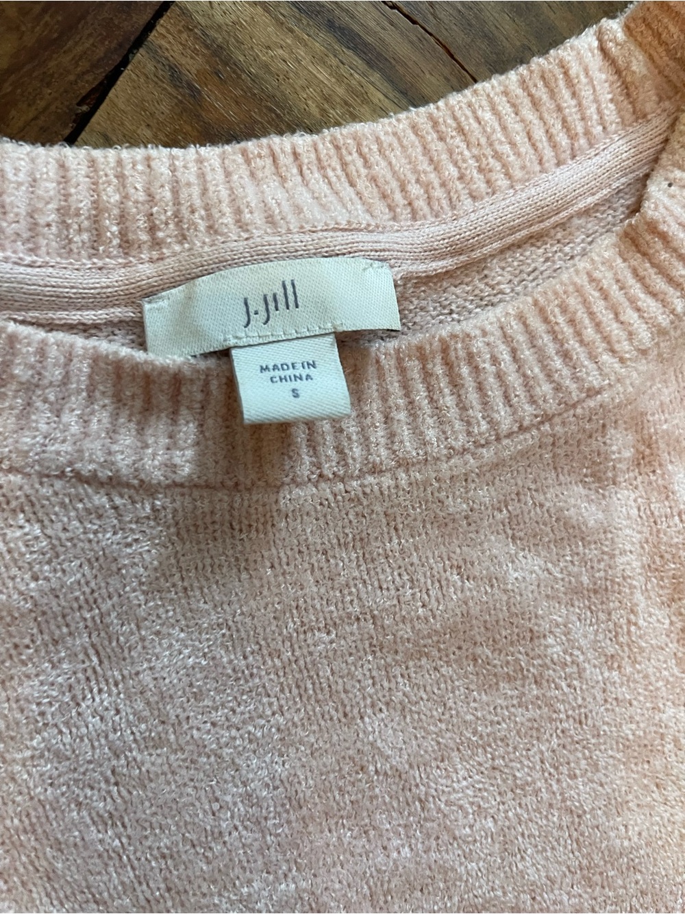 J. Jill Pale Pink Chenille Crewneck Sweater